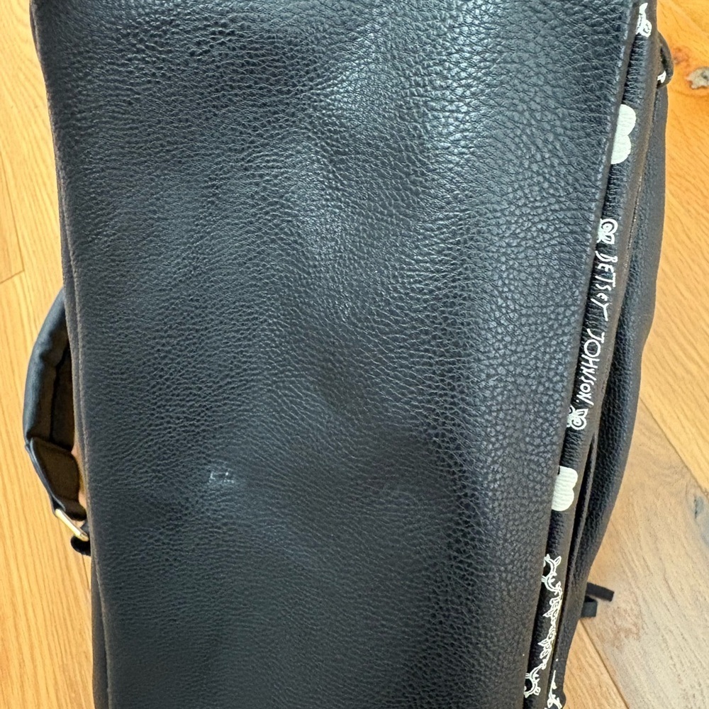 Betsey Johnson Studded Black And Gold Mini Backpack - Picture 10 of 10